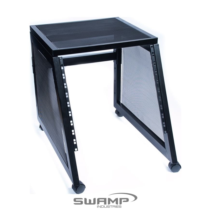 Studio Audio Rack Stand - WHEELS - 14U (19 inch) Metal Frame