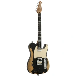 Artist AT53V2 Black Aged Electric Guitar with Hot Single Coil Pickups