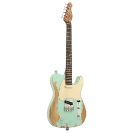 Artist AT53 Aged Electric Guitar with Hand Made Pickups - Vintage Green