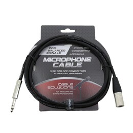 5x Pack of SWAMP Balanced XLR(m) - 1/4" TRS Line Level Cable  - 3m