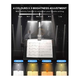 57-LED Piano Light Clip-On Music Stand Light with 4 Color Temps