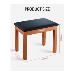 Donner Solid Wood Piano Bench - Burly Wood