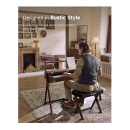 Donner OURA R300 88-Key Weighted Keyboard Piano - Walnut Wood