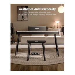 Donner DKB-100 Solid Wood Piano Bench - Black