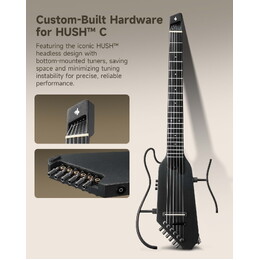 Donner HUSH-C Nylon Acoustic-Electric Guitar Kit - Black