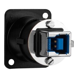 Neutrik NAUSB3-B D-Size USB 3.0 Feed-Through Panel Mount Connector