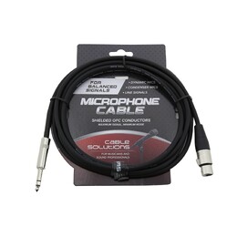 SWAMP Balanced XLR(f) - 1/4" TRS Mic / Line Level Cable - 5m