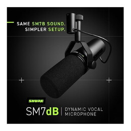 Shure SM7dB Dynamic Vocal Microphone With Built-in Preamp