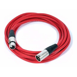 Stage Series Balanced XLR Microphone Cable - RED Cable - 3m