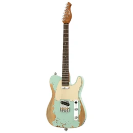 Artist AT53 Aged Electric Guitar with Hand Made Pickups - Vintage Green