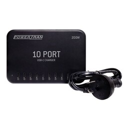 Powertran 10-Port 200W USB Type-C Charging Station