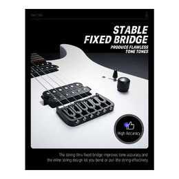 Donner DMT-100 Electric Guitar with HH Pickups - White