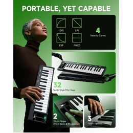 Donner KB-32M 32-Key Synthesizer Keyboard and USB MIDI Controller