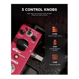 Donner Morpher Distortion Mini Guitar Effects Pedal
