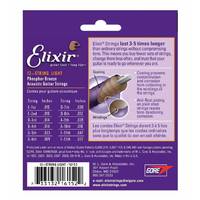 Elixir 16152 Nanoweb Phosphor Bronze 12-String Guitar Strings Light Gauge 10-47