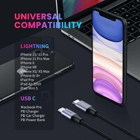 UGREEN 60759 Braided USB C to Lightning Cable - 3ft