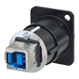 Neutrik NAUSB3-B D-Size USB 3.0 Feed-Through Panel Mount Connector