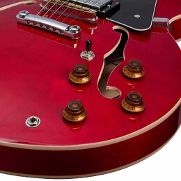 Artist Cherry58DLX Semi-Hollow Electric Guitar with Bullbucker Pickups