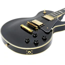 Artist AP97BB Black Electric Guitar w/ Bullbucker Pickups