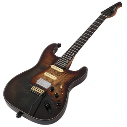 Artist AS78 Bound Burl Electric Guitar with HSS Pickups