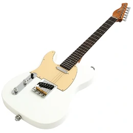 Artist AT53V2 Left Handed Electric Guitar with Hot Single Coil Pickups - White