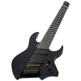 Artist AG78V3 Multi-Scale Headless 8 String Electric Guitar - Black