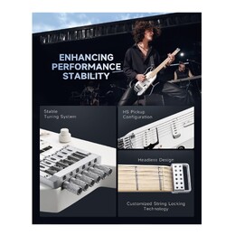 Donner HUSH-X Electric Guitar Kit - White