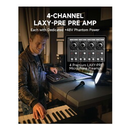 Donner DAM1000 10 Channel Mixer - 4 Mic Preamps - USB Audio Interface