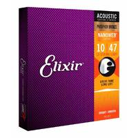 Elixir 16152 Nanoweb Phosphor Bronze 12-String Guitar Strings Light Gauge 10-47