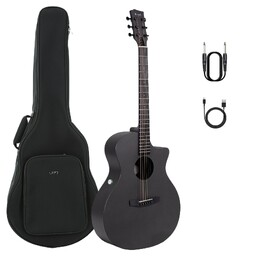 Enya EGA-X0 41" Grand Auditorium HPL Spruce Acoustic-Electric Guitar - Black