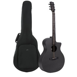 Enya EGA-X0 41" Grand Auditorium HPL Spruce Acoustic Guitar - Black