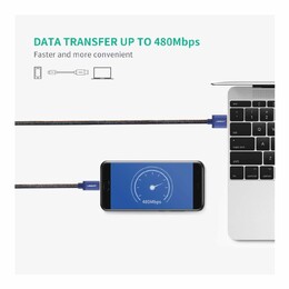 UGREEN Premium Micro USB to USB 2.0 Type A Cable Braided Jacket - BLUE - 150cm