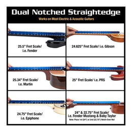 Music Nomad MN821 "Tri-Beam" Dual Notched Straight Edge & Precision Straightedge