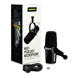 Shure MV7+ Hybrid Podcast Microphone - Black