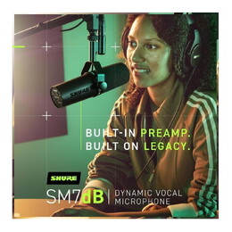 Shure SM7dB Dynamic Vocal Microphone With Built-in Preamp