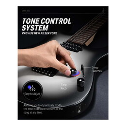 Donner DMT-100 Electric Guitar with HH Pickups - Gradient Black