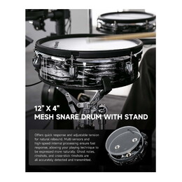 Donner BEAT MAX 8-Piece Electronic Drum Kit
