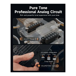 Donner HUSH-X PRO Electric Guitar Kit - Black