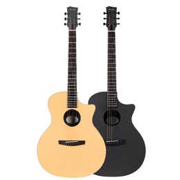 Enya EGA-X0 41" Grand Auditorium HPL Spruce Acoustic Guitar - Black