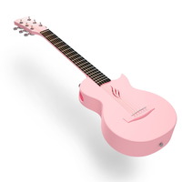 Enya Nova Go Mini Carbon Fibre Acoustic Guitar - Pink