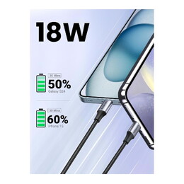 UGREEN 45071 USB-A to USB-C Braided Fast Charging Cable - 1m