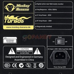 Pair of Monkey Banana Turbo Series Active 8" Studio Monitors - Black