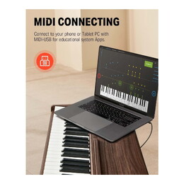 Donner DDP-80 88-Key Digital Piano - Walnut Wood