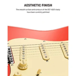 Donner DST-600 ST Electric Guitar - Red SSS