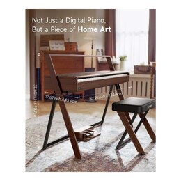 Donner OURA R300 88-Key Weighted Keyboard Piano - Walnut Wood