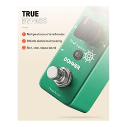 Donner Verb Square 7 Mode Reverb Guitar Effects Pedal
