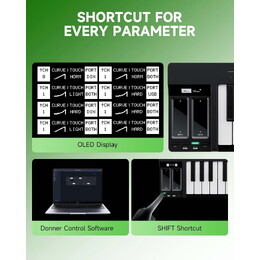 Donner Essential L1 Analog Synthesizer with KB-32M 32-Key Keyboard Pack