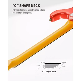 Donner DST-600 ST Electric Guitar - Red SSS