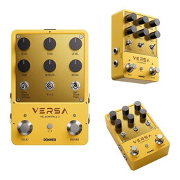 Donner Versa Yellow Fall II Delay & Reverb Guitar Effects Pedal