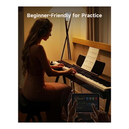 Donner OURA S100 88-key Graded Hammer Weighted Digital Piano - Black